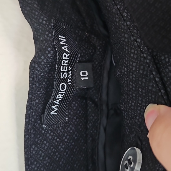 Marion Serrani Italy Black Ankle Slacks Size 10 - Picture 5 of 6